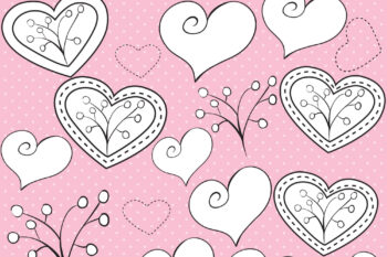 Valentine heart stamps
