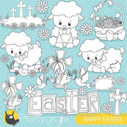 Easter lamb stamps