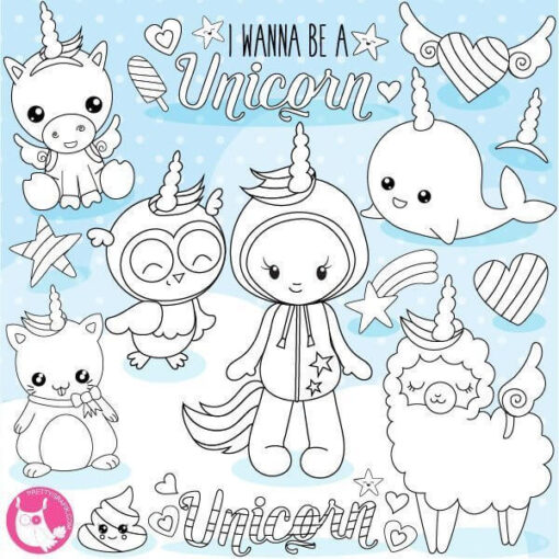 Wannabe unicorn stamps