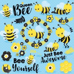 Bee awesome clipart