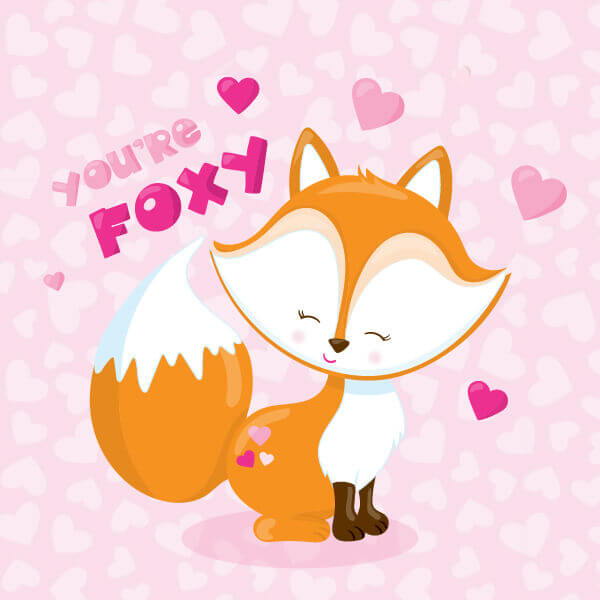 Fox Valentine Freebie Prettygrafik Store 3136