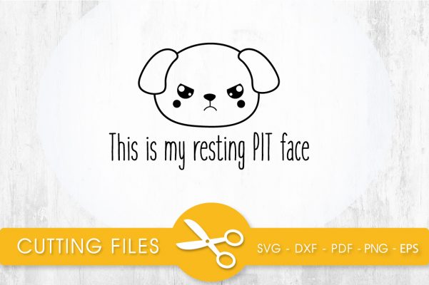 Resting PIT Face SVG, PNG, EPS, DXF, Cut File - Prettygrafik Store