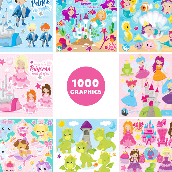 Download Royal Princess Bundle - 1000 in 1 - Prettygrafik Store