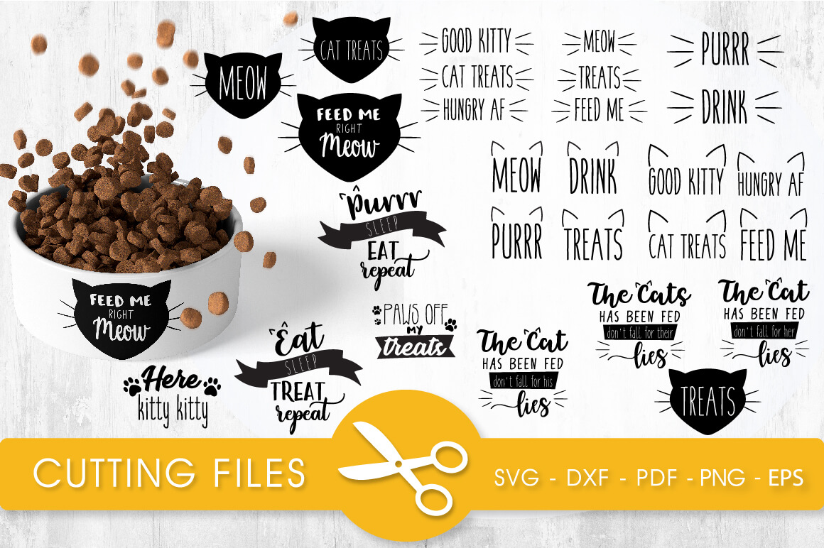 Svg Cut File Cat Food bundle SVG, PNG, EPS, DXF - Prettygrafik Store