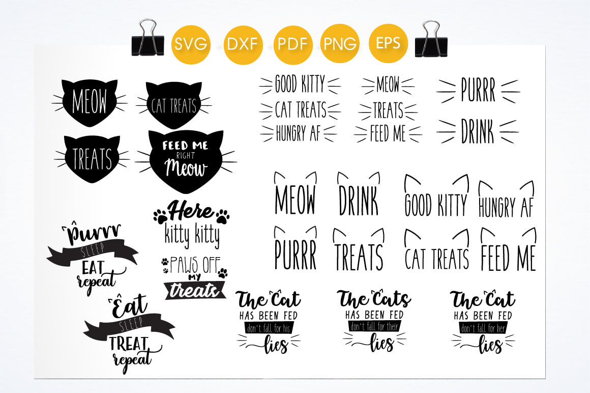 Svg Cut File Cat Food bundle SVG, PNG, EPS, DXF - Prettygrafik Store