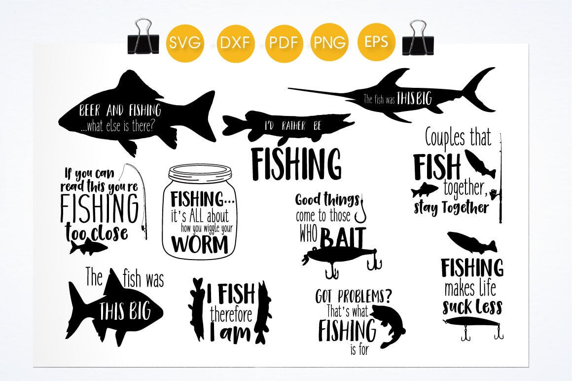 Fishing Baits and Lures Clipart / Cutting Files Svg Png Jpg Dxf