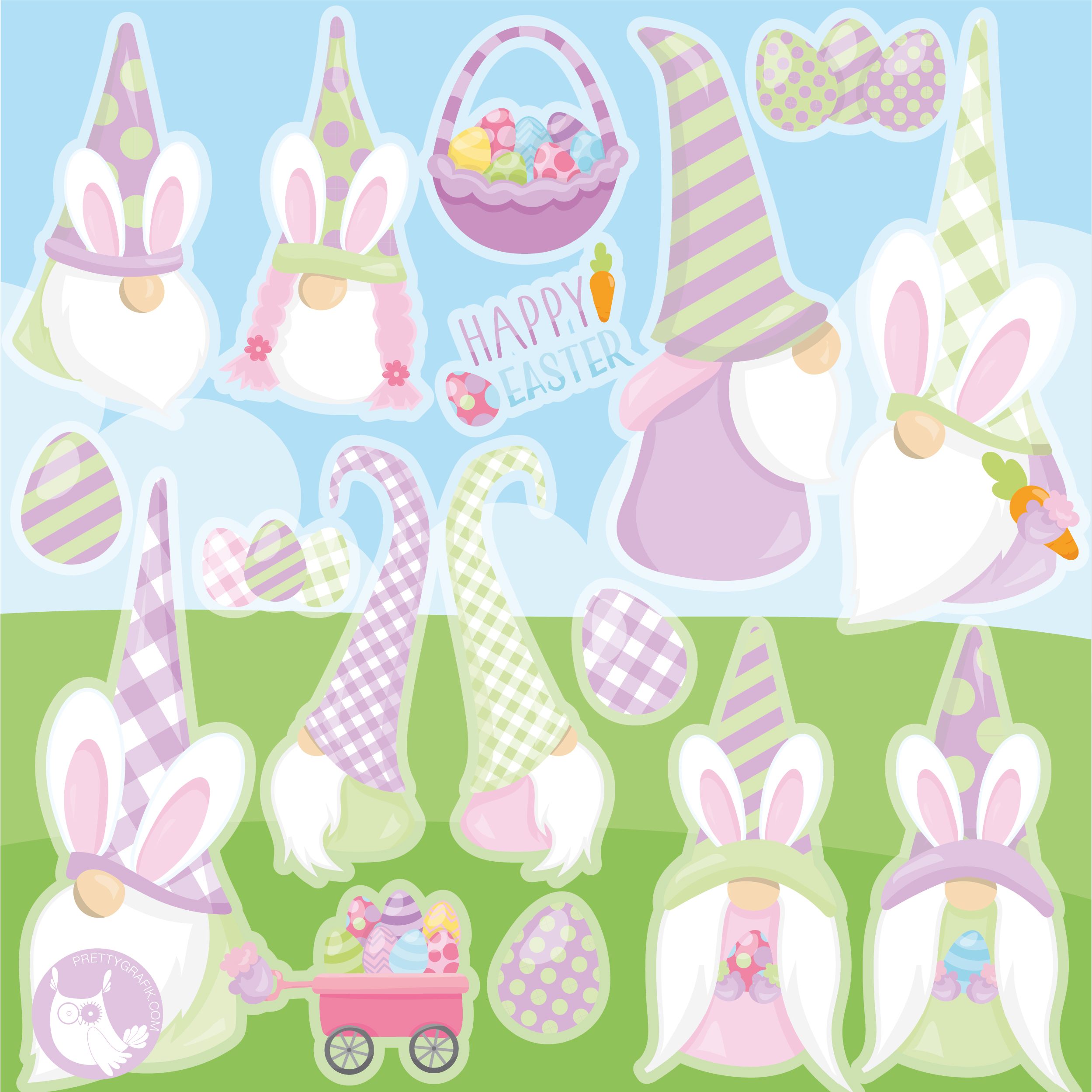 Download Free SVG Easter Gnomes Clipart - Prettygrafik Store from prettygra...