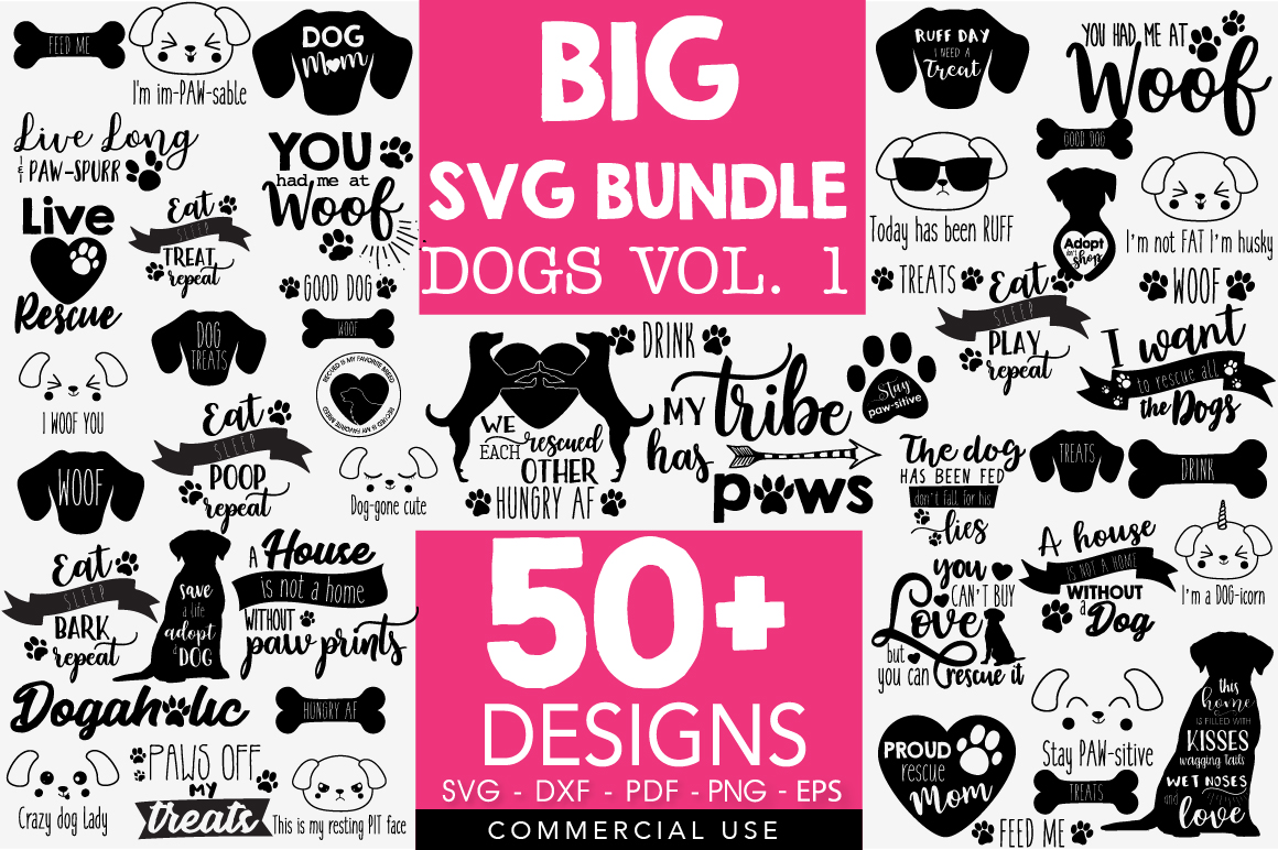 Funny Dog Quotes Svg Designs Bundle Stock Vector (Royalty Free